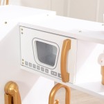Bucatarie Moderna Alba de joaca pentru copii cu Accesorrii Incluse - Bucatarie Modern White and Gold din lemn de la Kidkraft Bucatarie Moderna Alba de joaca pentru copii cu Accesorrii Incluse - Bucatarie Modern White and Gold din lemn de la Kidkraft